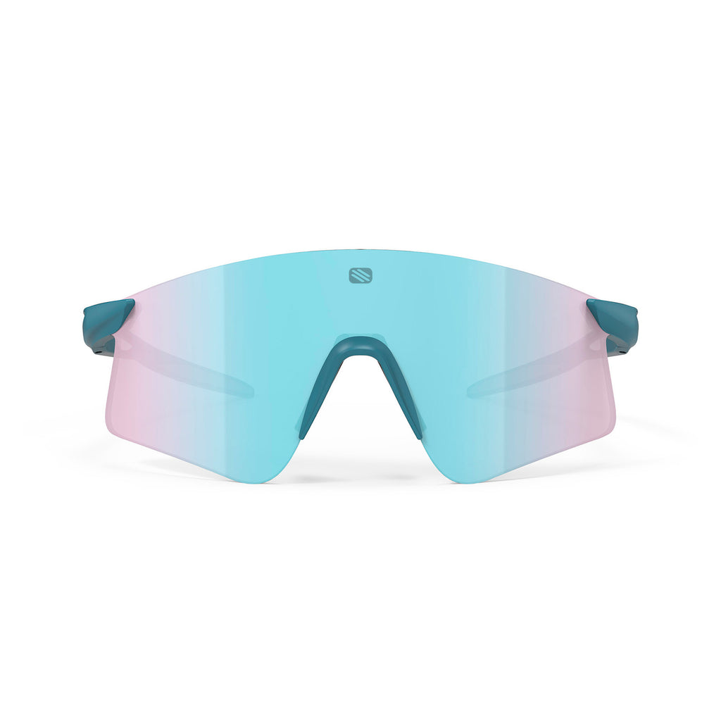 Rudy Project Astral X running, cycling, gravel and mountain biking sport shield prescription sunglasses#color_astral-x-light-teal-matte-with-multilaser-osmium-lenses