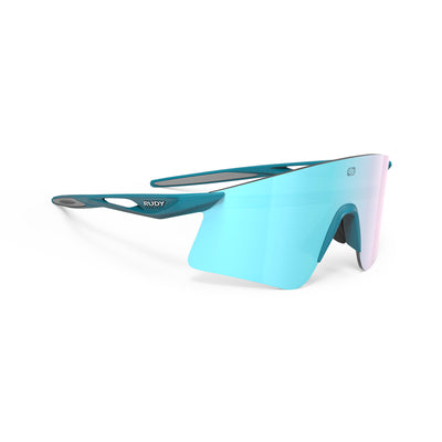 Rudy Project Astral X running, cycling, gravel and mountain biking sport shield prescription sunglasses#color_astral-x-light-teal-matte-with-multilaser-osmium-lenses