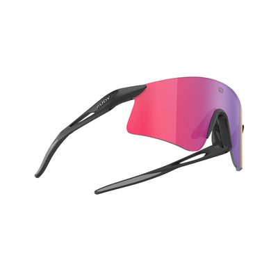 Rudy Project Astral X running, cycling, gravel and mountain biking sport shield prescription sunglasses#color_astral-x-black-matte-with-multilaser-red-lenses