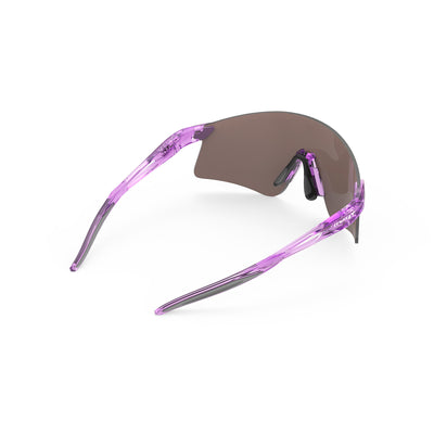 Rudy Project Astral X running, cycling, gravel and mountain biking sport shield prescription sunglasses#color_astral-x-crystal-lilac-with-multilaser-rose-gold-lenses