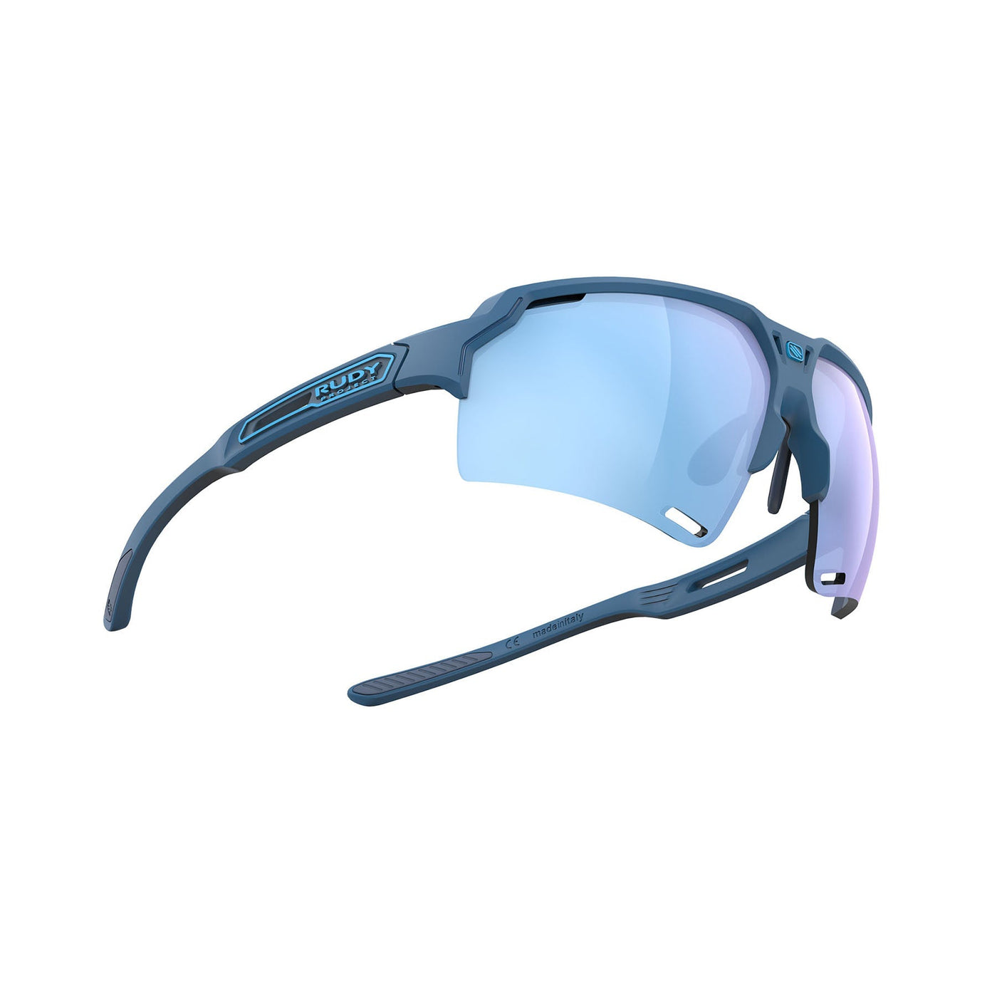 Rudy Project running and cycling sport prescription sunglasses#color_deltabeat-pacific-blue-matte-frame-with-multilaser-ice-lenses