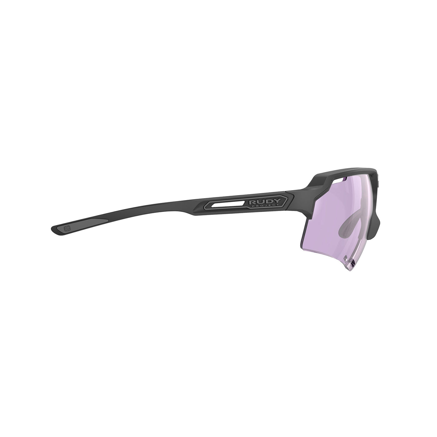 Rudy Project Deltabeat sport sunglasses are perfect for all outdoor activities including running, cycling, gravel biking, mountain biking, golf and pickleball and they're prescription ready#color_deltabeat-black-matte-with-impactx-photochromic-2-laser-purple-lenses