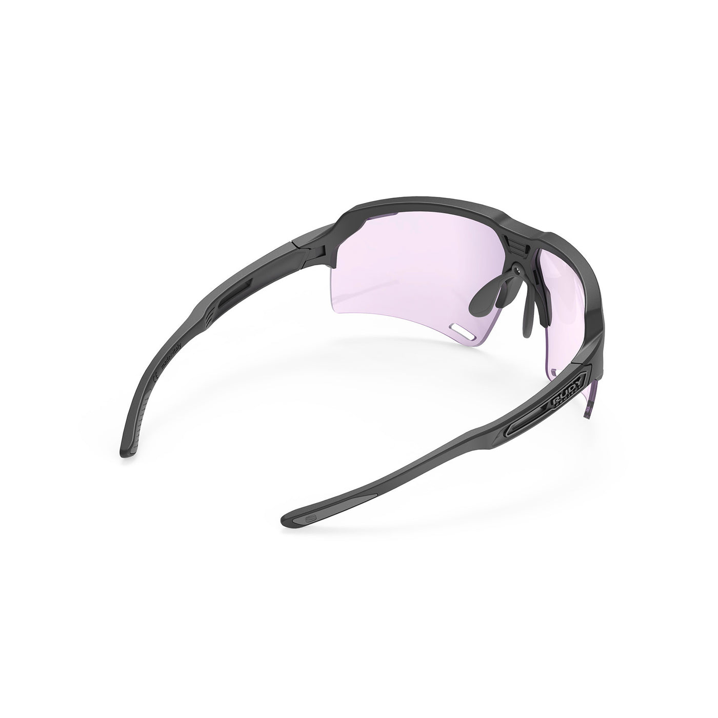 Rudy Project Deltabeat sport sunglasses are perfect for all outdoor activities including running, cycling, gravel biking, mountain biking, golf and pickleball and they're prescription ready#color_deltabeat-black-matte-with-impactx-photochromic-2-laser-purple-lenses