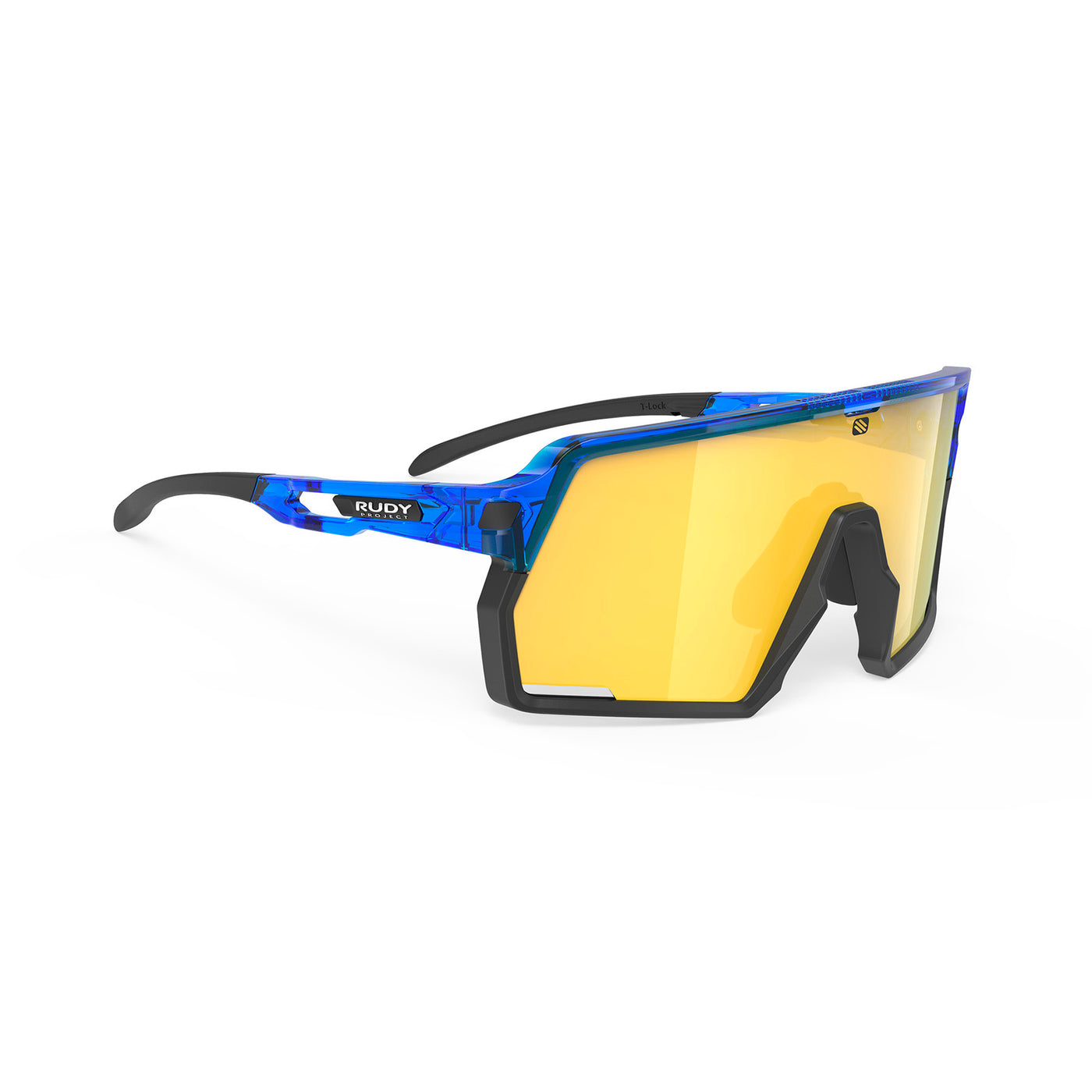 Rudy Project Kelion sport sunglasses are perfect for all outdoor activities including running, cycling, gravel biking, mountain biking, golf and pickleball#color_kelion-crystal-blue-with-multilaser-yellow-lenses