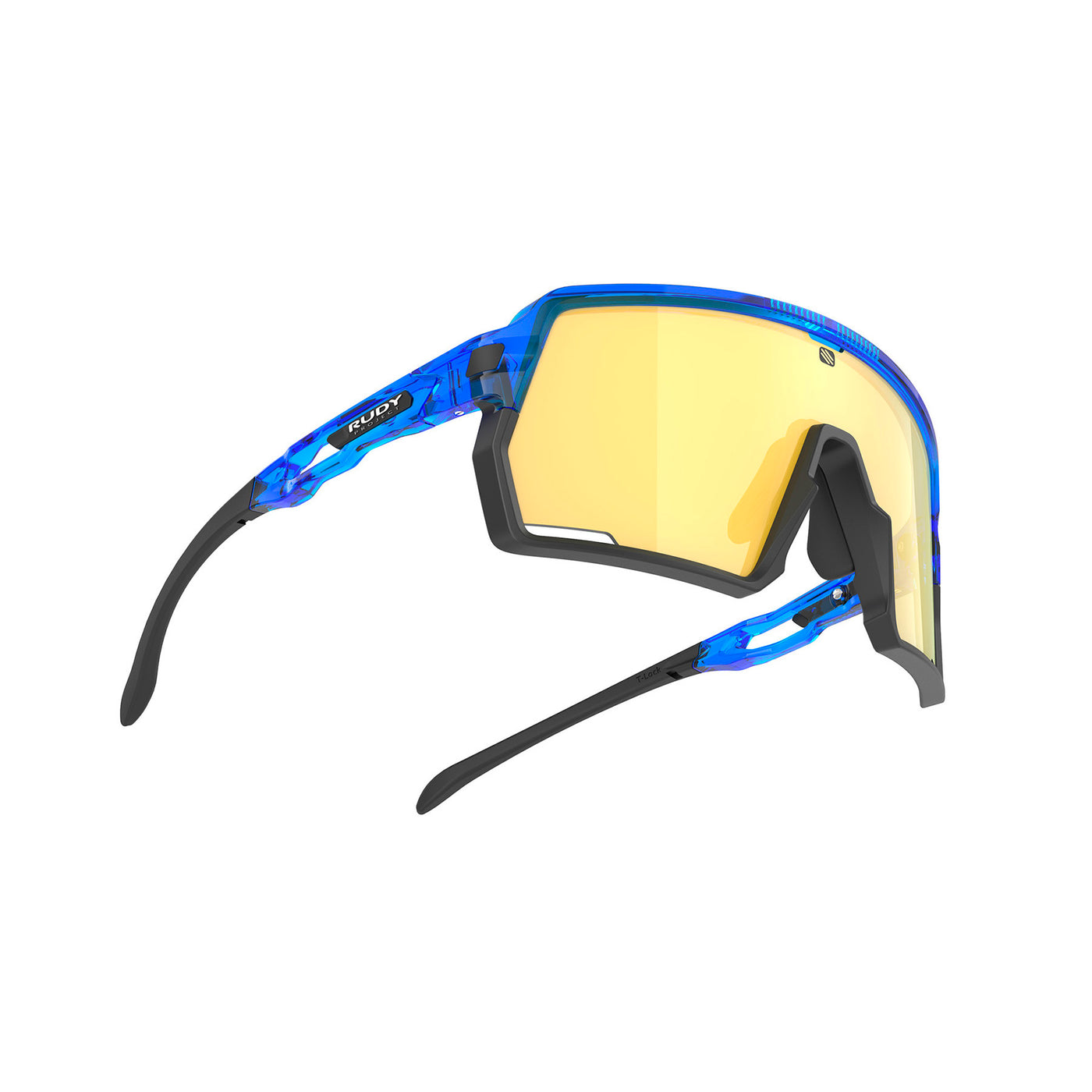 Rudy Project Kelion sport sunglasses are perfect for all outdoor activities including running, cycling, gravel biking, mountain biking, golf and pickleball#color_kelion-crystal-blue-with-multilaser-yellow-lenses