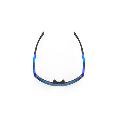 Rudy Project Kelion sport sunglasses are perfect for all outdoor activities including running, cycling, gravel biking, mountain biking, golf and pickleball#color_kelion-crystal-blue-with-multilaser-yellow-lenses