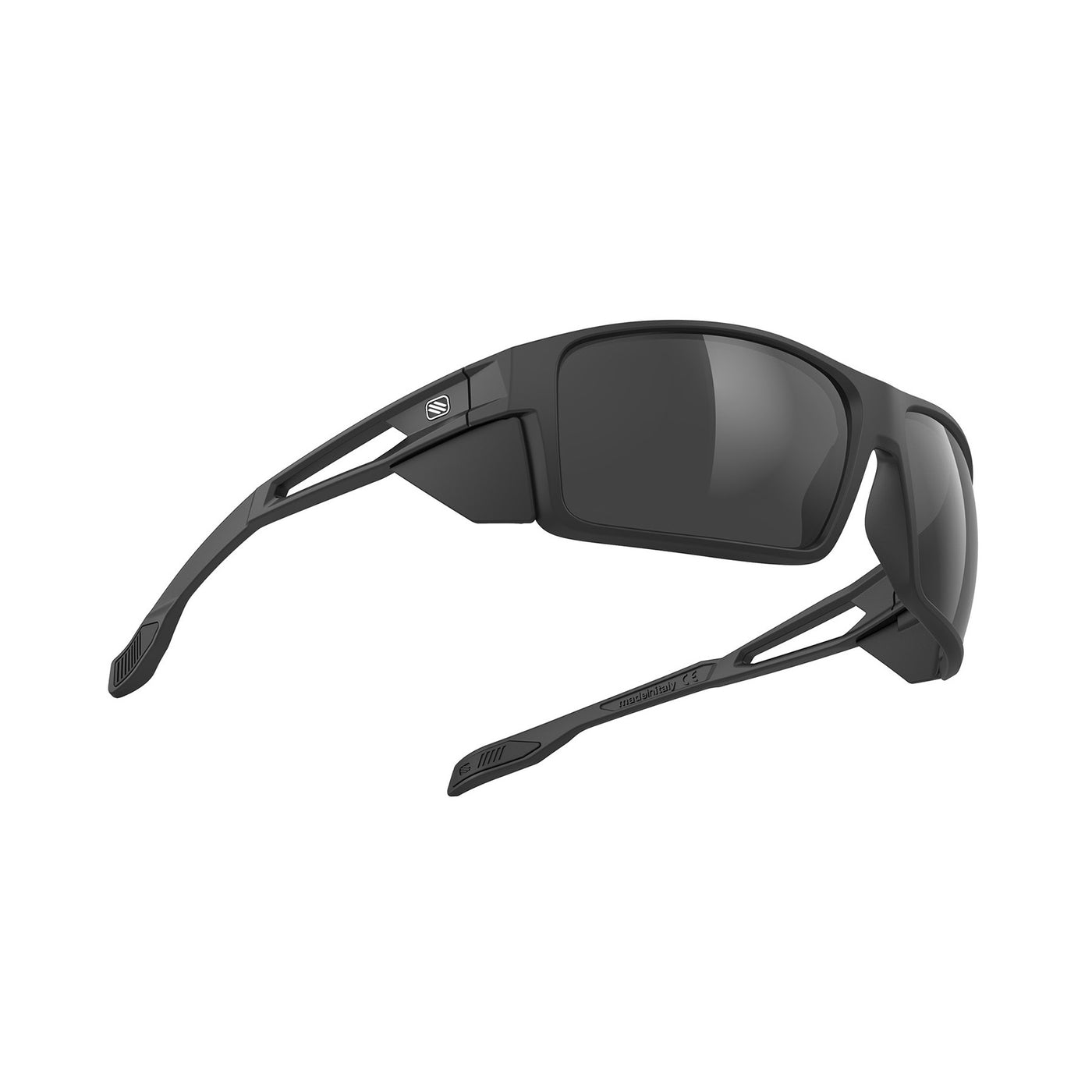 Rudy Project Nyad performance lifestyle prescription ready sunglasses that are perfect for the beach, boating, fishing, hiking and high altitude mountain excursions#color_nyad-stealth-black-matte-with-smoke-black-lenses