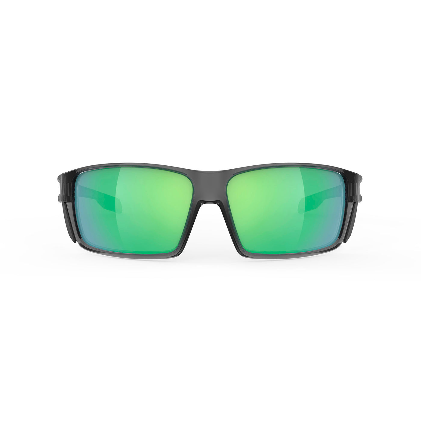 Rudy Project Nyad performance lifestyle prescription ready sunglasses that are perfect for the beach, boating, fishing, hiking and high altitude mountain excursions#color_nyad-crystal-ash-with-multilaser-green-lenses