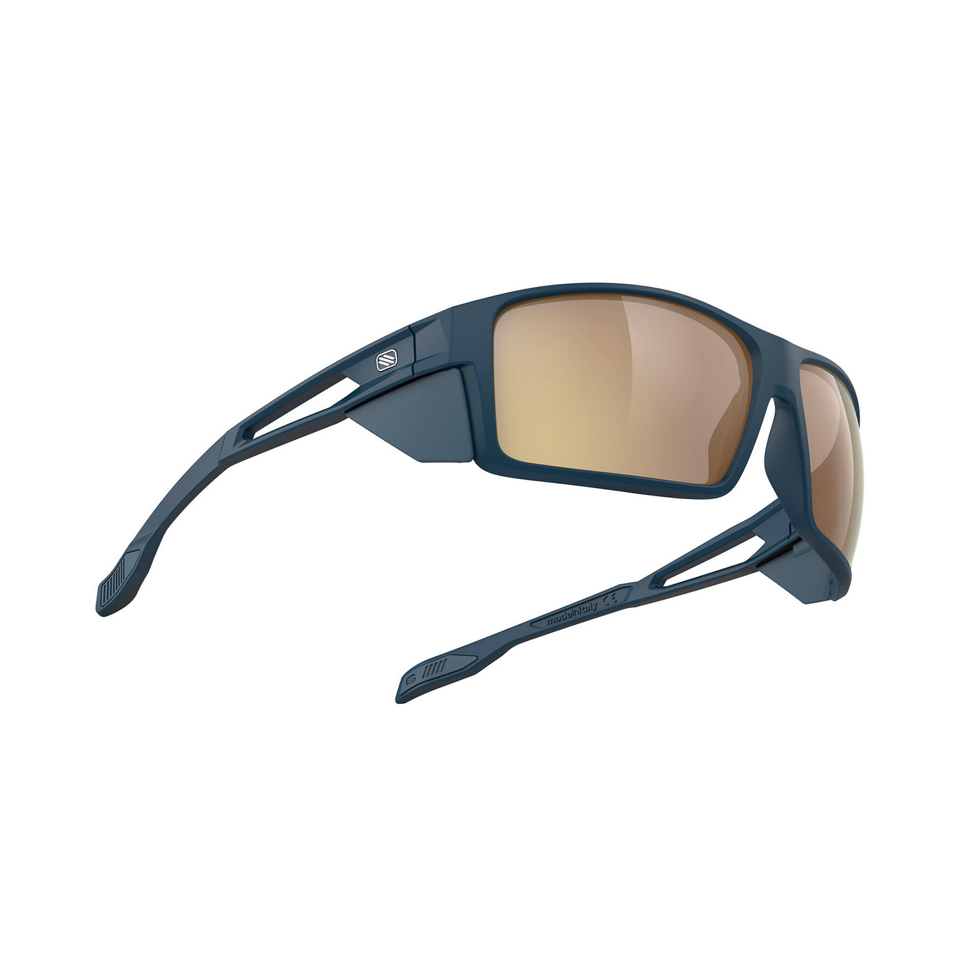 Rudy Project Nyad performance lifestyle prescription ready sunglasses that are perfect for the beach, boating, fishing, hiking and high altitude mountain excursions#color_nyad-blue-navy-matte-with-impactx-photochromic-2-laser-crimson-lenses