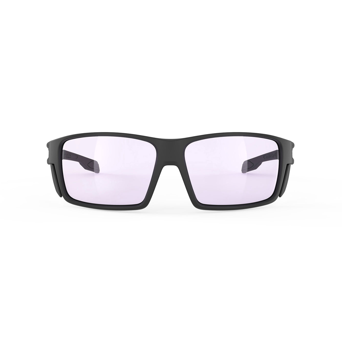 Rudy Project Nyad performance lifestyle prescription ready sunglasses that are perfect for the beach, boating, fishing, hiking and high altitude mountain excursions#color_nyad-black-matte-with-impactx-photochromic-2-laser-purple-lenses