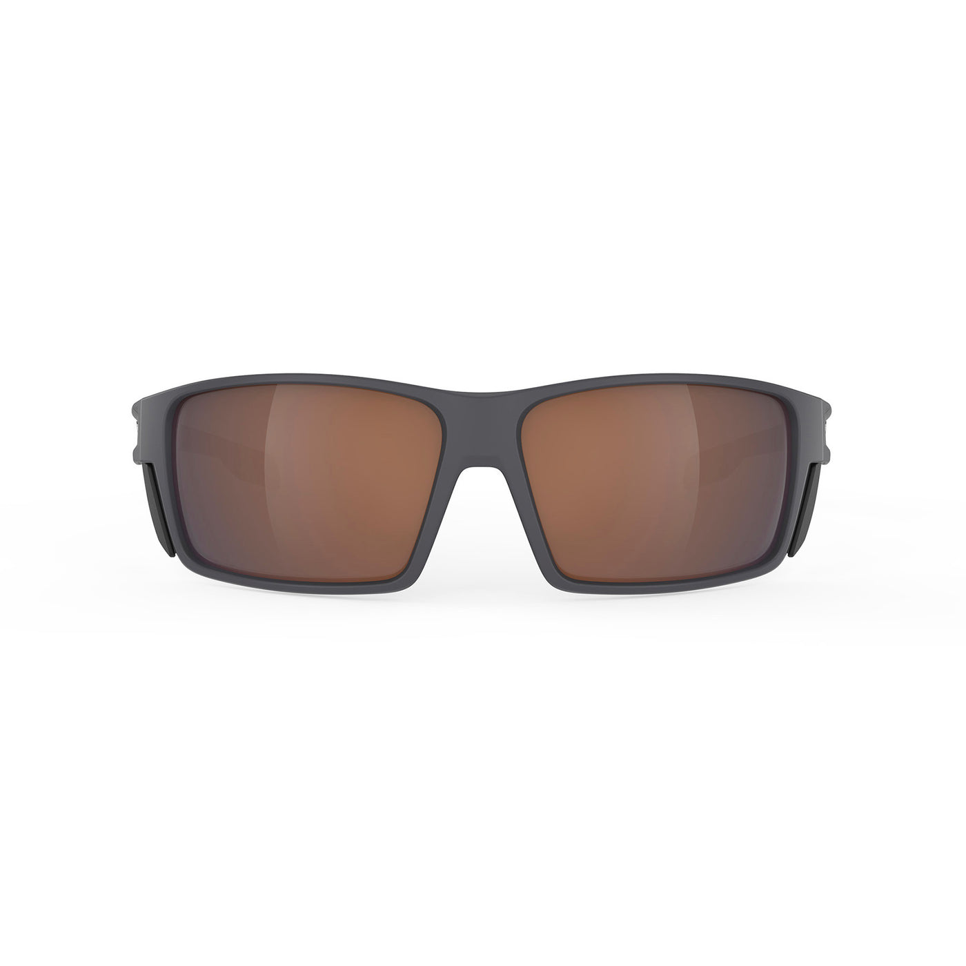 Rudy Project Nyad performance lifestyle prescription ready sunglasses that are perfect for the beach, boating, fishing, hiking and high altitude mountain excursions#color_nyad-charcoal-matte-with-hi-altitude-brown-lenses