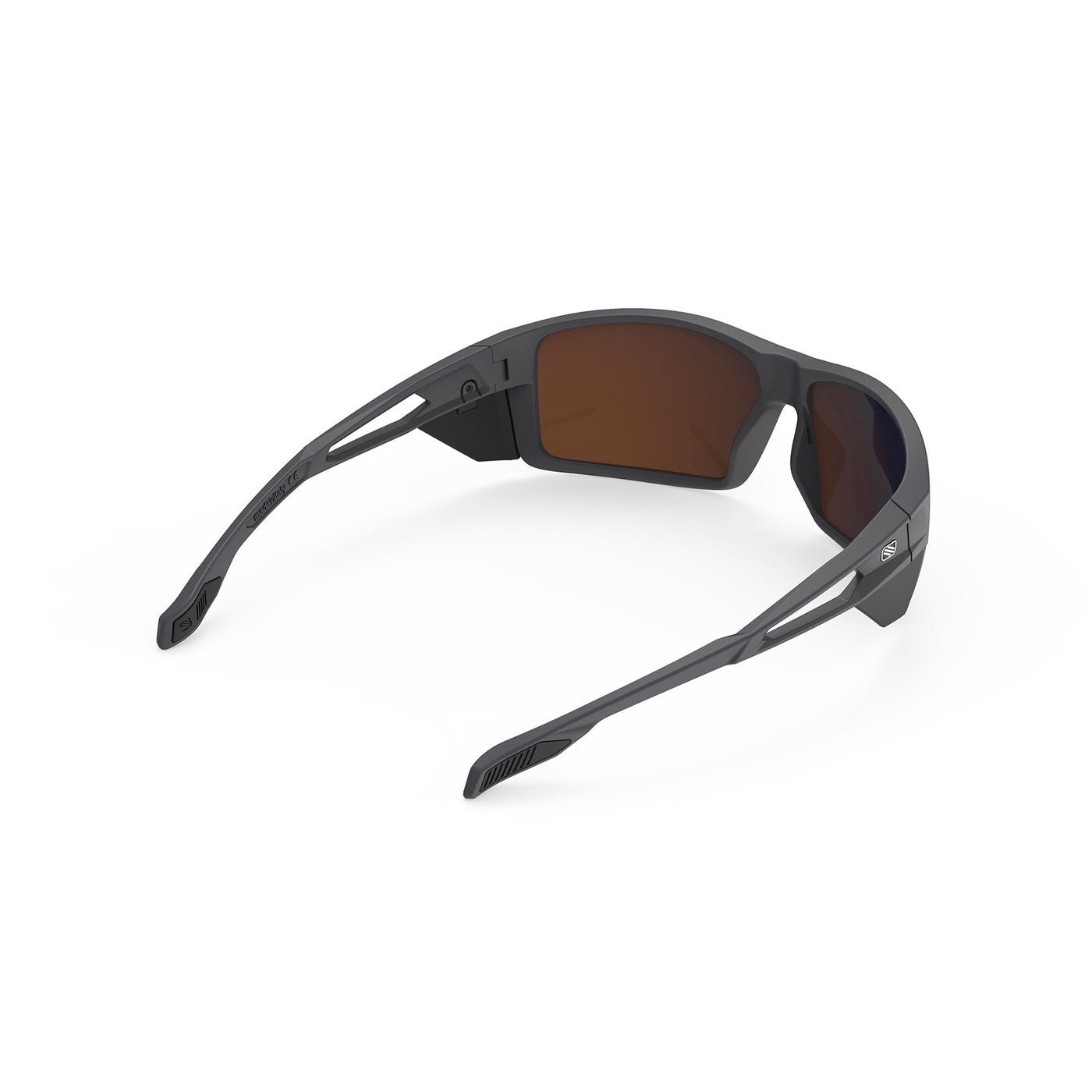 Rudy Project Nyad performance lifestyle prescription ready sunglasses that are perfect for the beach, boating, fishing, hiking and high altitude mountain excursions#color_nyad-charcoal-matte-with-hi-altitude-brown-lenses