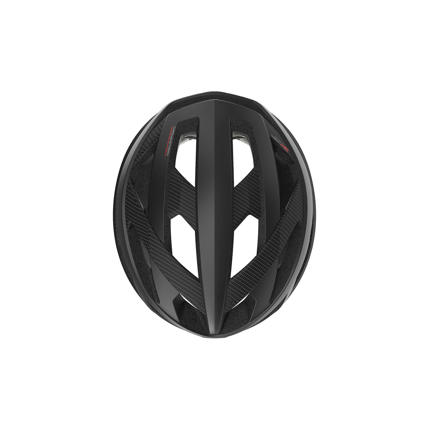 Rudy Project Rebel cycling helmet that’s perfect for road cycling and gravel cycling that’s eco friendly and made with sustainable materials#color_rebel-black-matte-carbon