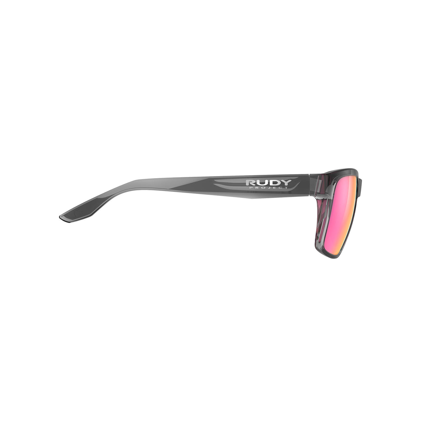 Rudy Project Spinhawk Edge active lifestyle sunglasses or prescription sunglasses are perfect for the beach, boating, fishing and any other outdoor activity#color_spinhawk-edge-crystal-ash-gloss-with-multilaser-sunset-lenses