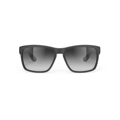 Rudy Project Spinhawk Edge active lifestyle sunglasses or prescription sunglasses are perfect for the beach, boating, fishing and any other outdoor activity#color_spinhawk-edge-black-matte-with-smoke-black-deg-lenses