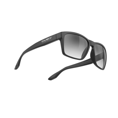 Rudy Project Spinhawk Edge active lifestyle sunglasses or prescription sunglasses are perfect for the beach, boating, fishing and any other outdoor activity#color_spinhawk-edge-black-matte-with-smoke-black-deg-lenses