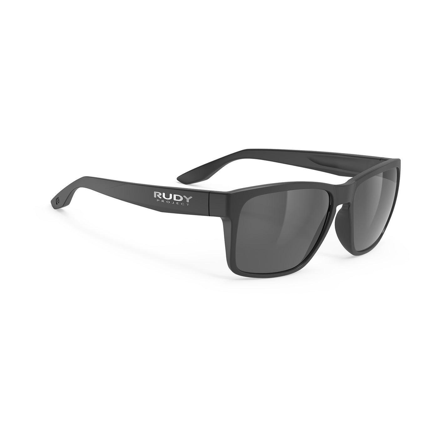 Rudy Project Spinhawk Edge active lifestyle sunglasses or prescription sunglasses are perfect for the beach, boating, fishing and any other outdoor activity#color_spinhawk-edge-black-matte-with-polar-3fx-laser-grey-laser-lenses