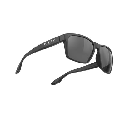 Rudy Project Spinhawk Edge active lifestyle sunglasses or prescription sunglasses are perfect for the beach, boating, fishing and any other outdoor activity#color_spinhawk-edge-black-matte-with-polar-3fx-laser-grey-laser-lenses