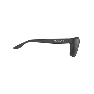 Rudy Project Spinhawk Edge active lifestyle sunglasses or prescription sunglasses are perfect for the beach, boating, fishing and any other outdoor activity#color_spinhawk-edge-black-matte-with-polar-3fx-laser-grey-laser-lenses