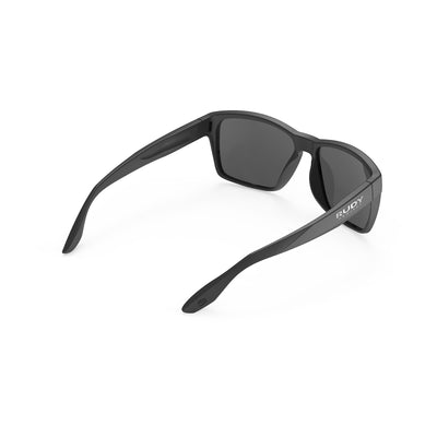 Rudy Project Spinhawk Edge active lifestyle sunglasses or prescription sunglasses are perfect for the beach, boating, fishing and any other outdoor activity#color_spinhawk-edge-black-matte-with-polar-3fx-laser-grey-laser-lenses