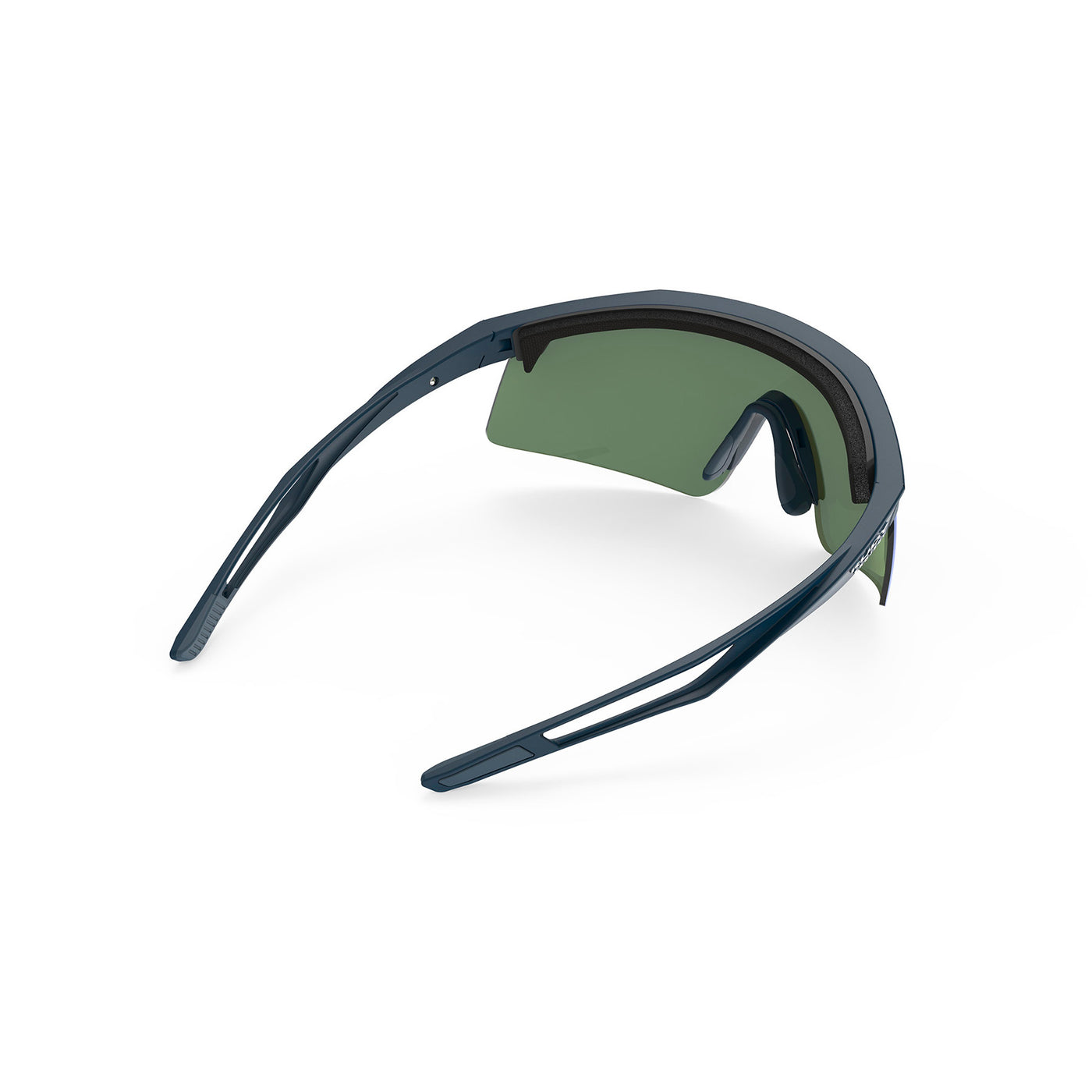 Rudy Project Turbolence all-sport shield sunglasses are perfect for any outdoor activities including running, cycling, gravel biking, mountain biking, boating, golf and pickleball#color_turbolence-mask-blue-navy-matte-with-polar-3fx-hdr-multilaser-blue-lenses