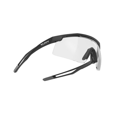 Rudy Project Turbolence all-sport shield sunglasses are perfect for any outdoor activities including running, cycling, gravel biking, mountain biking, boating, golf and pickleball#color_turbolence-black-matte-with-impactx-photochromic-2-black-lenses