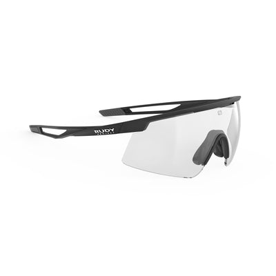 Rudy Project Turbolence all-sport shield sunglasses are perfect for any outdoor activities including running, cycling, gravel biking, mountain biking, boating, golf and pickleball#color_turbolence-black-matte-with-impactx-photochromic-2-black-lenses